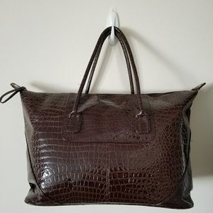 Estee Lauder faux reptile skin bag